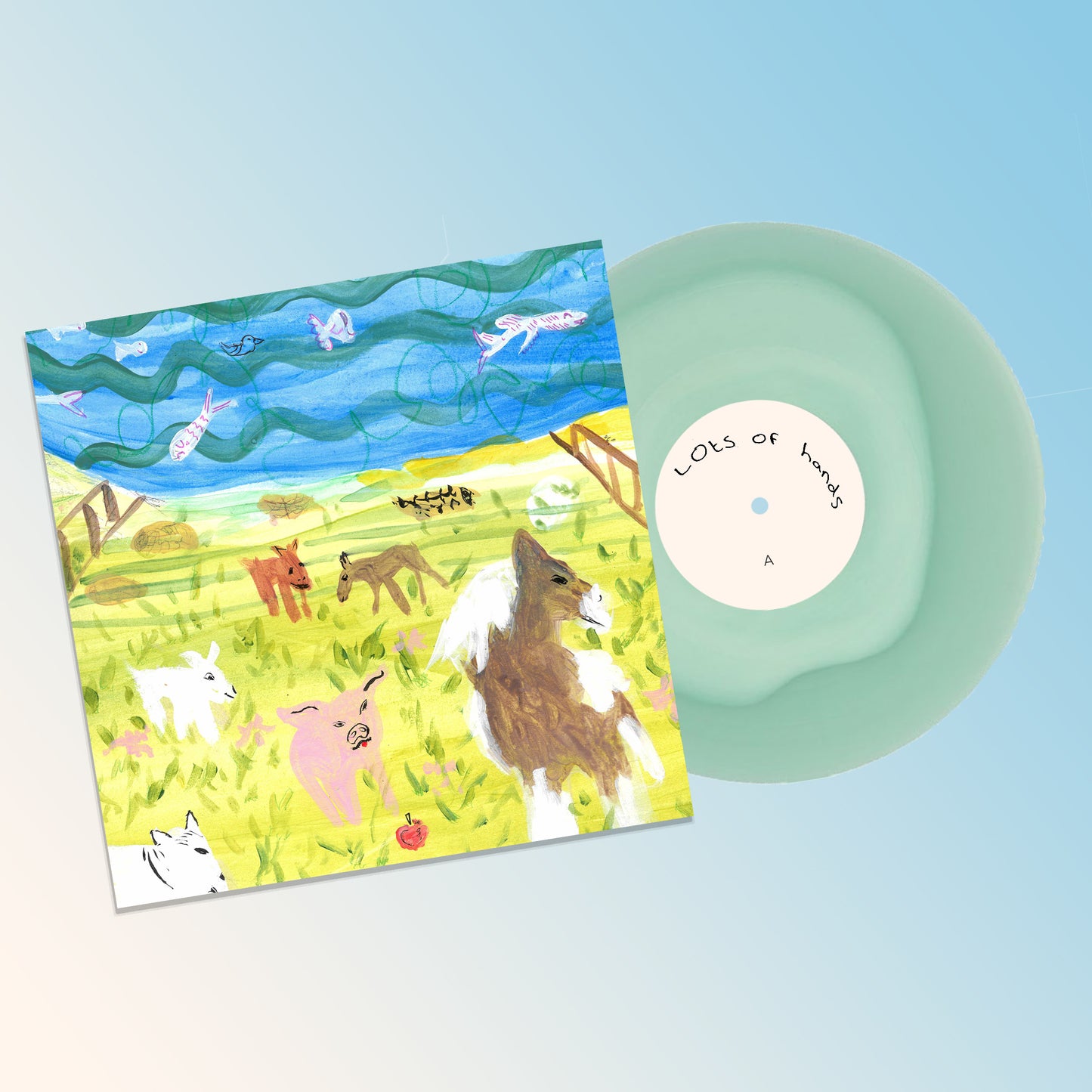 lots of hands - into a pretty room (hazy green b tween clear vinyl)